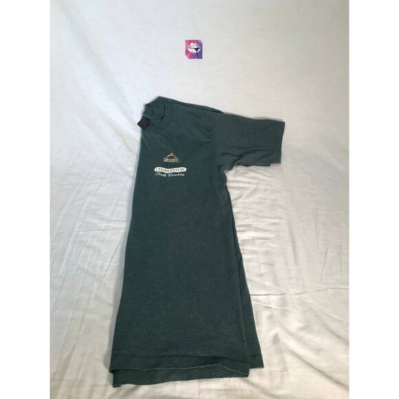 Vintage Charleston South Carolina Shirt Menms Large Green Striped Travel Tourist - Picture 6 of 6